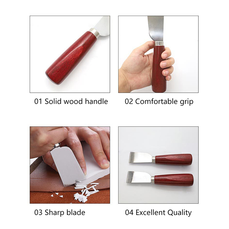 Leatherwork Knife - Manico in legno Strumento per lavorazione