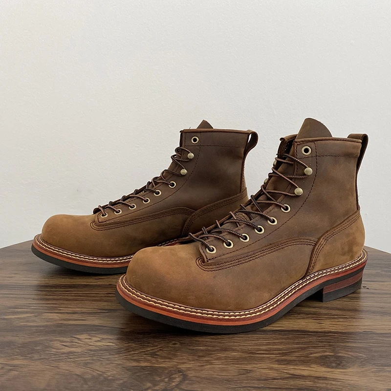 Leatherwork Boots - Stivaletti da uomo vintage britannici fatti