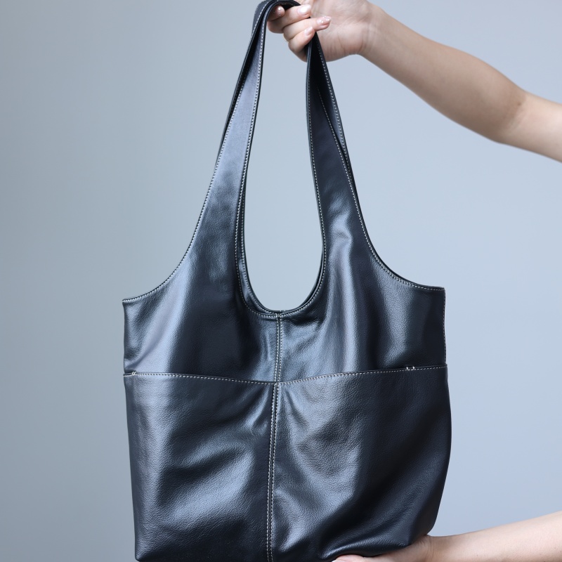 Leather Work Bag Women - Borse a tracolla singola da donna