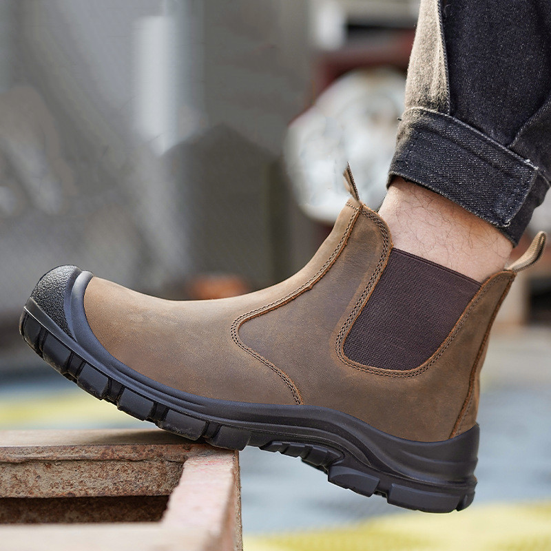 Leatherwork Boots - Copri punta in acciaio moda uomo