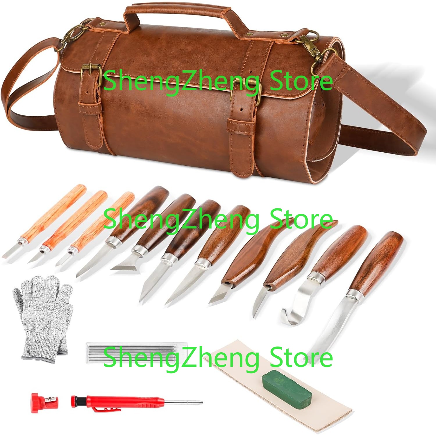 Leatherwork Beginner Tools - Set di strumenti per intaglio del