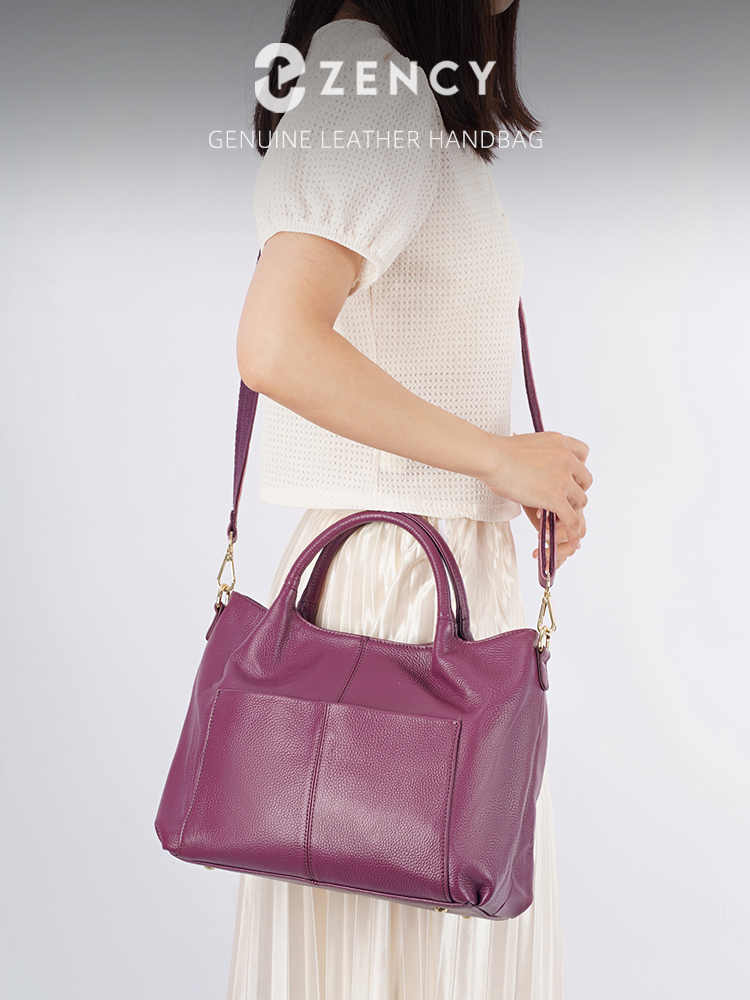 Leather Work Bag Women - Borsa Tote Grande in Vera Pelle