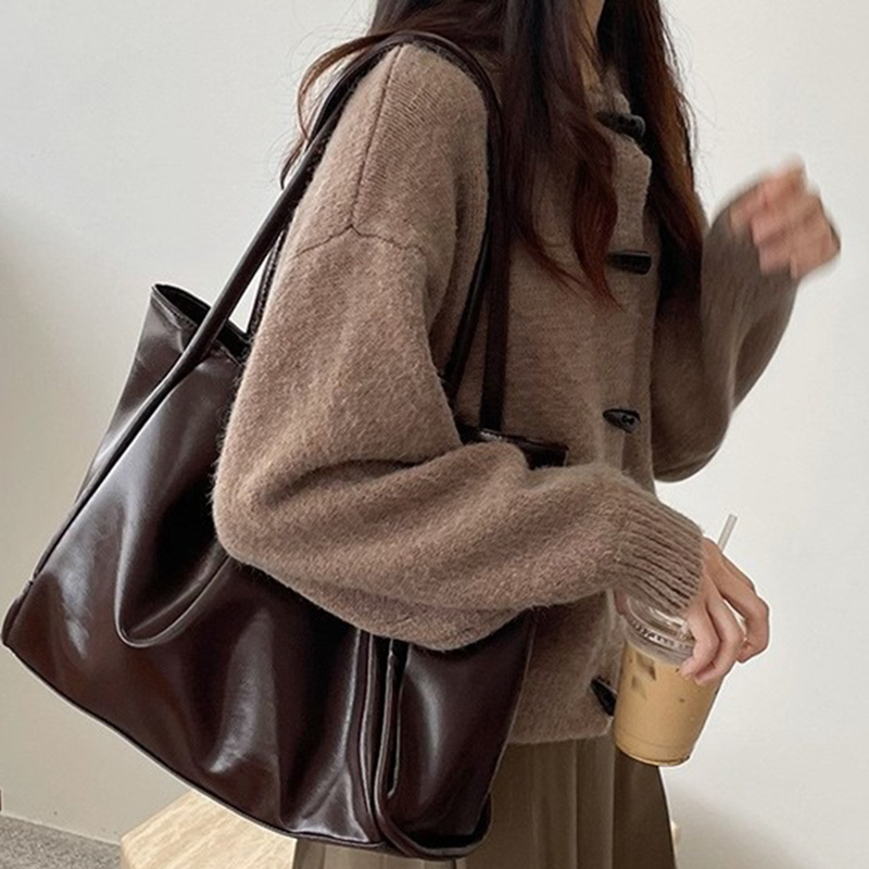 Leather Work Bag Women - Borse a Spalla Vintage da Donna