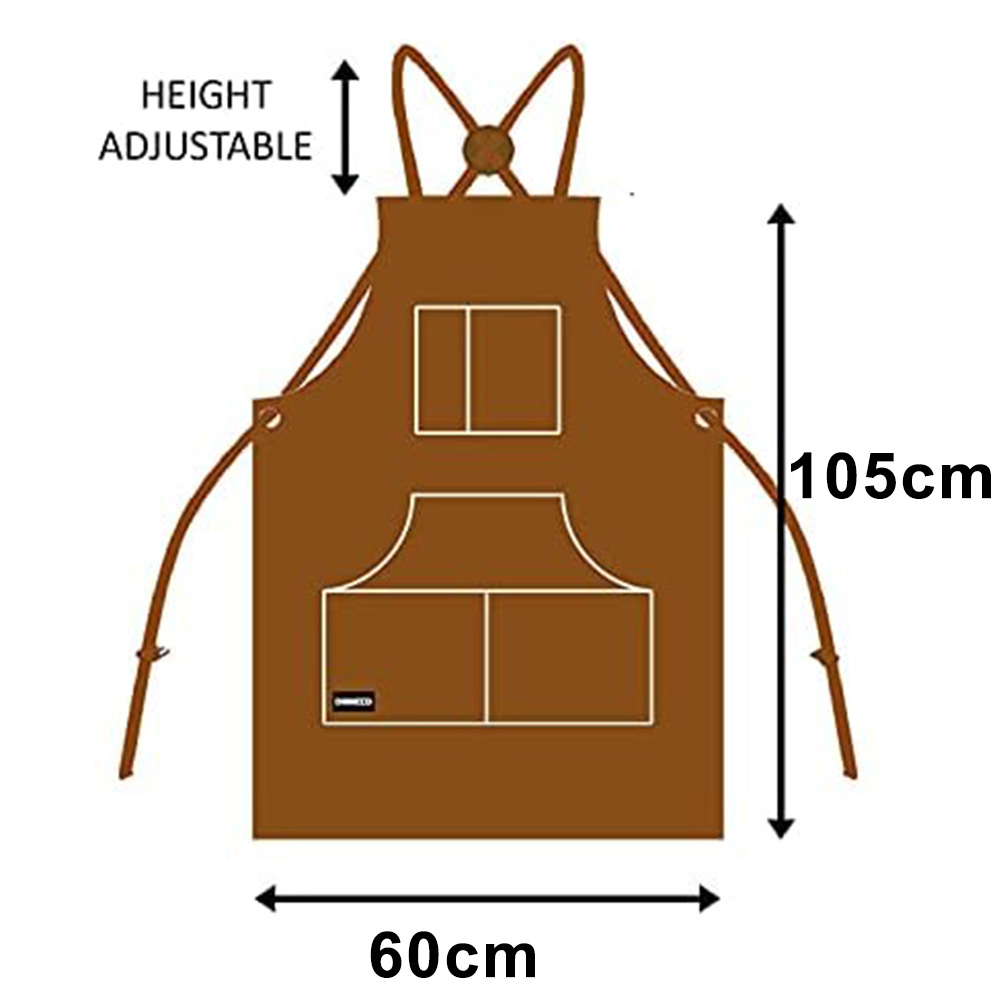 Leather Workshop - Grembiule in Pelle di Vacchetta Marrone