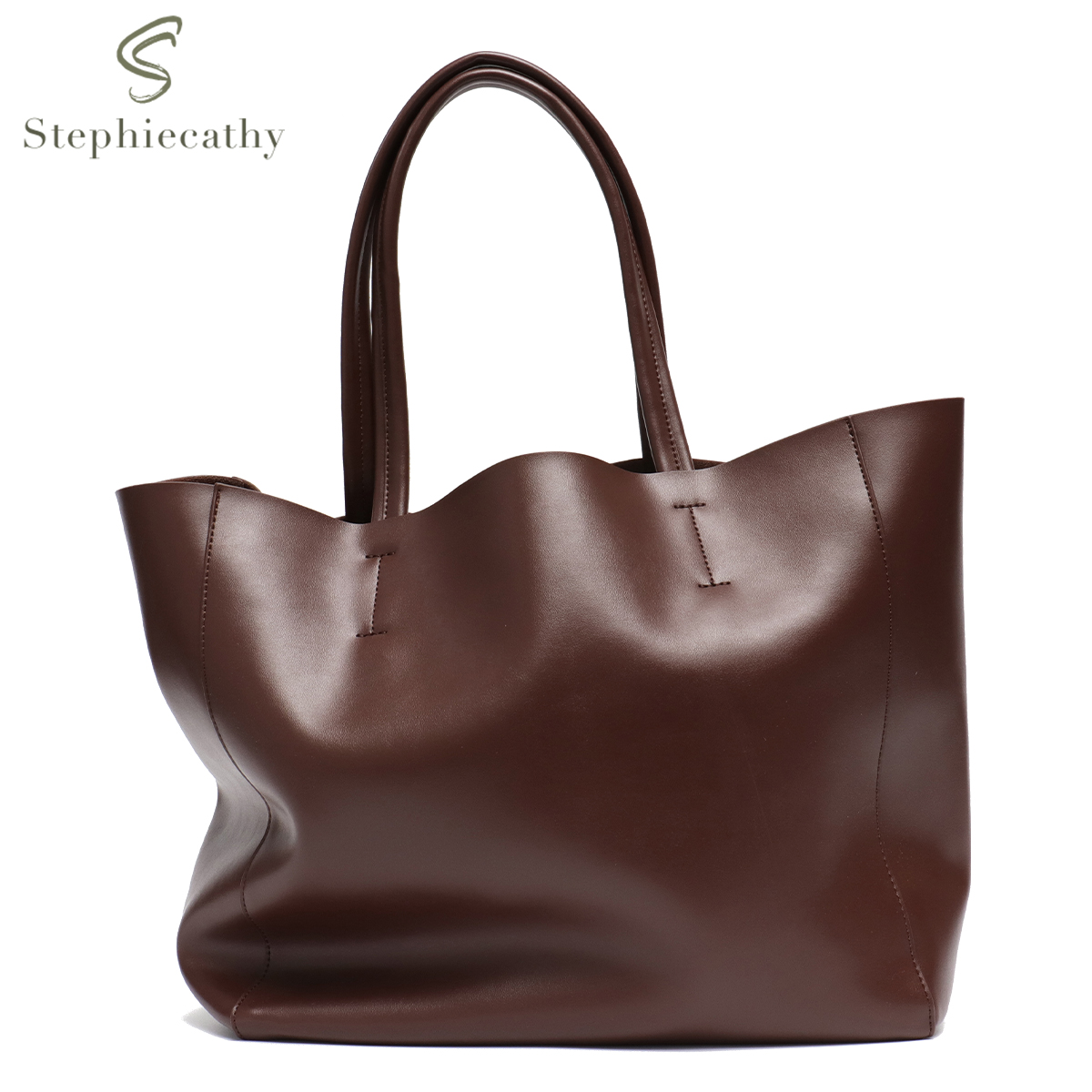 Leather Workshop - Borsa tote di grande capacità per