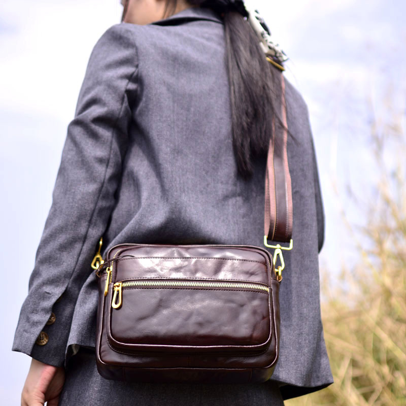 Leatherwork Rivets - AETOO Borsa da donna in pelle,