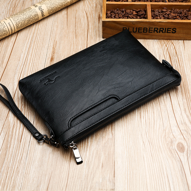 Leatherwork Rivets - Borsa a Busta da Uomo di