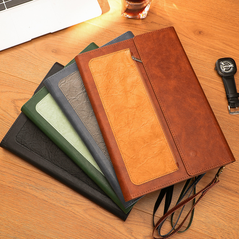 Leather Work Folder - Borsa per documenti A4 in pelle