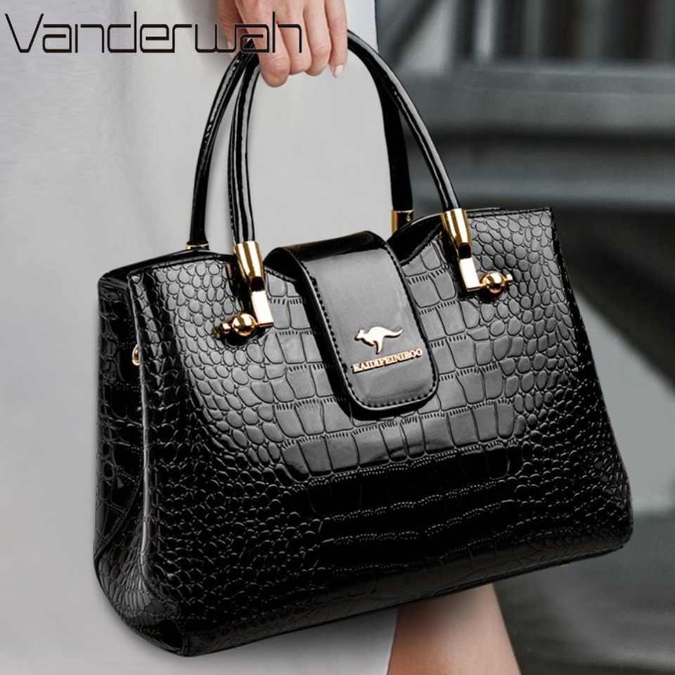 Leather Work Bag Women - KAIDIFEINIROO Borsa tote casual di marca