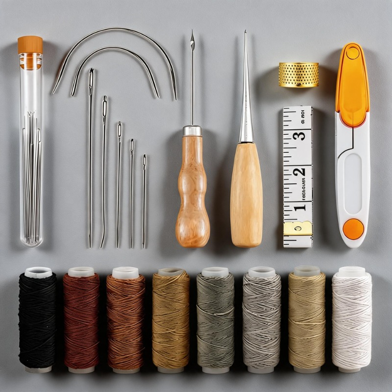 Leatherwork Beginner Tools - Kit di Strumenti per Lavorazione Pelle,