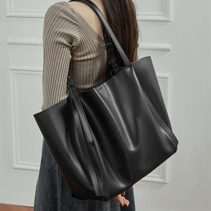 Leather Work Bag Women - HIFASHION Grande Borsa da Lavoro in
