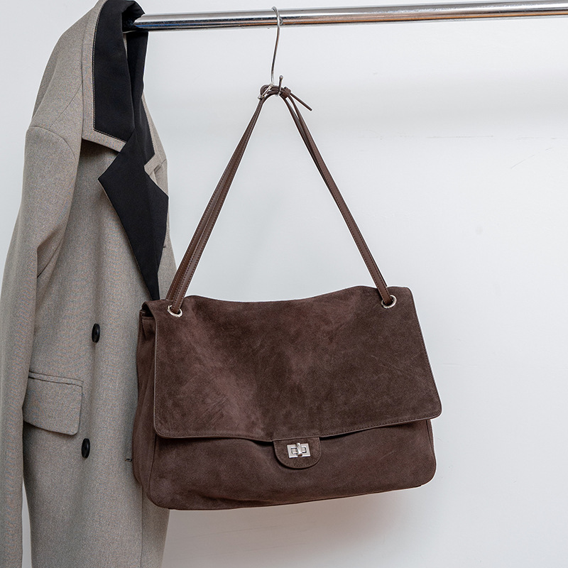 Leather Work Bag Women - Borsa a Spalla in Vera Pelle
