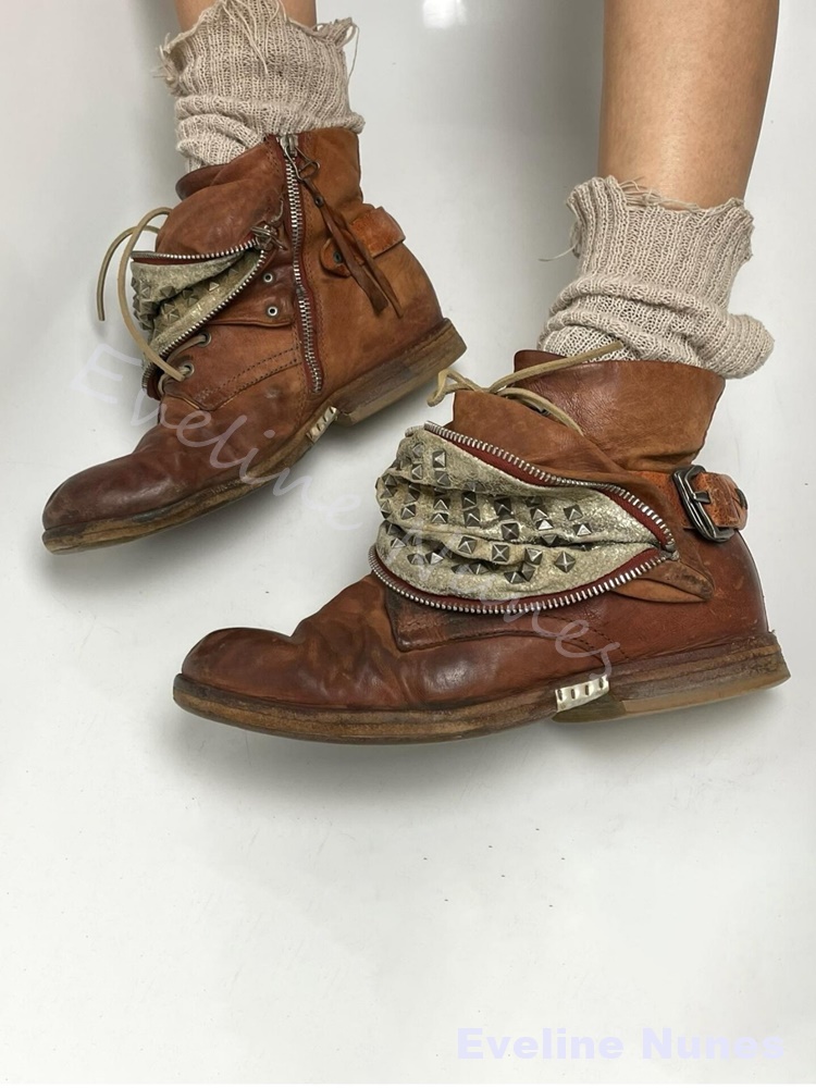 Stivali alla Caviglia Vintage  - Leatherwork Rivets recensione e prezzo