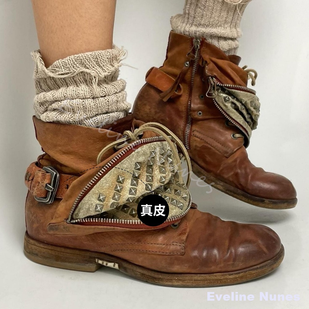 Stivali alla Caviglia Vintage  - Leatherwork Rivets recensione e prezzo