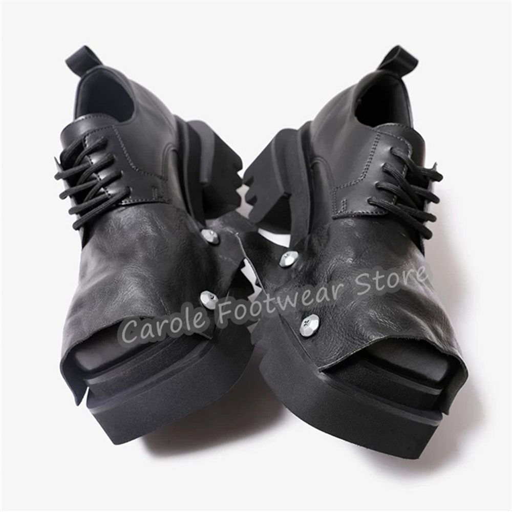 Scarpe Derby da Uomo alla Moda - Leatherwork Rivets recensione e prezzo