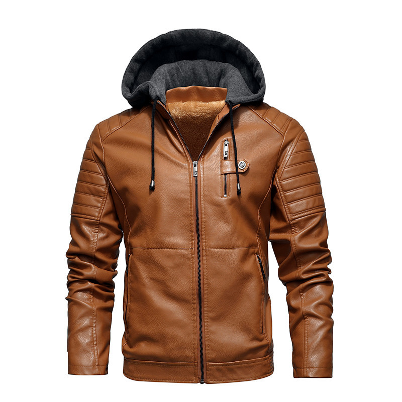 Giacca con Cappuccio da Uomo,  - Leather Work Jacket With Hood recensione e prezzo