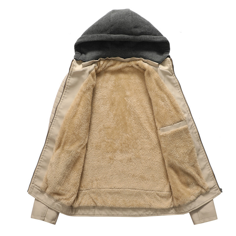 Giacca con Cappuccio da Uomo,  - Leather Work Jacket With Hood recensione e prezzo