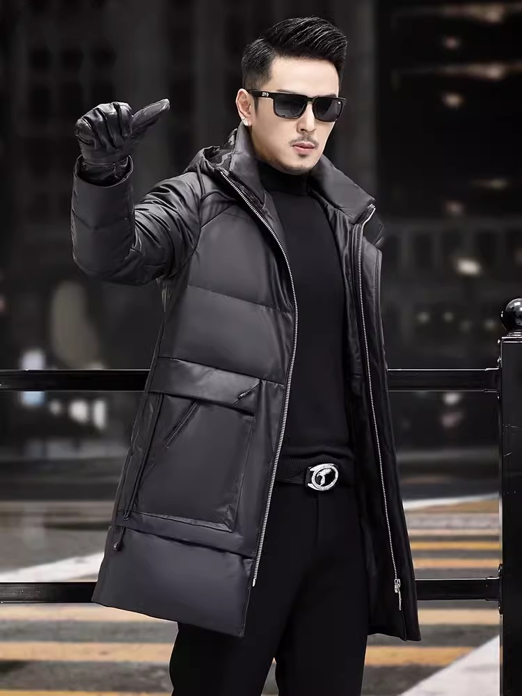Cappotto invernale da uomo in  - Leather Work Jacket With Hood recensione e prezzo