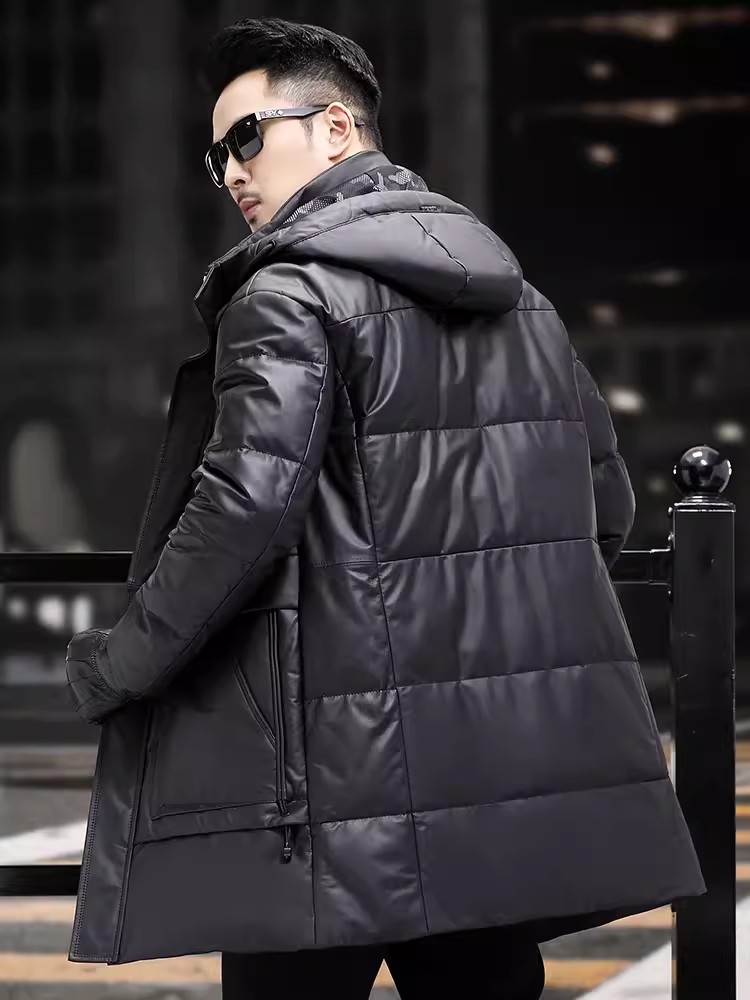 Cappotto invernale da uomo in  - Leather Work Jacket With Hood recensione e prezzo
