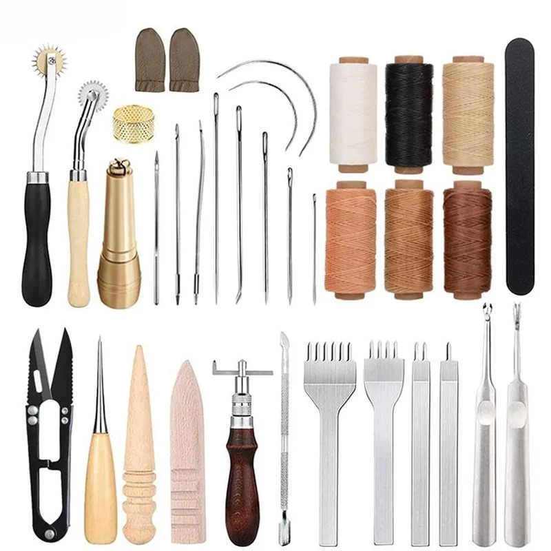 Kit di 25 Attrezzi per Lavoraz - Leatherwork Beginner Tools recensione e prezzo