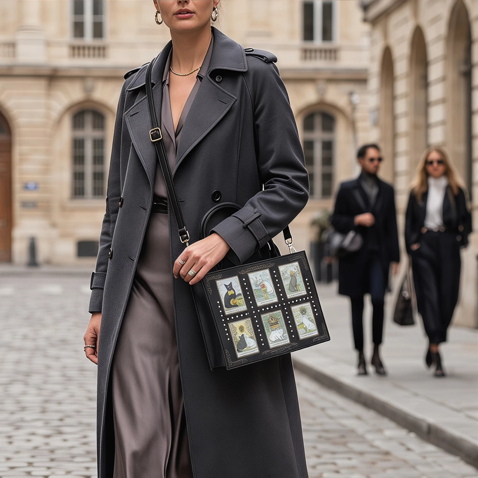Borsa tote con stampa gatto e  - Leatherwork Rivets recensione e prezzo